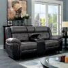Melio Loveseat With 2 Powered Recliners Gray/Black - HOMES: Inside + Out -HOMES: Inside + Out GUEST 34c59352 8fef 4495 b0b2 7da19df1a3e6