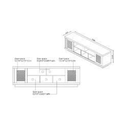 Valla Industrial TV Stand For TVs Up To 70" Distressed Walnut/Cement - HOMES: Inside + Out -HOMES: Inside + Out GUEST 34d3616a fe9a 400c 91f2 c565ab8044f2 1