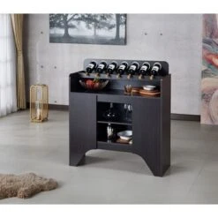 Belfi Wine Cabinet Espresso - HOMES: Inside + Out -HOMES: Inside + Out GUEST 357013f0 417e 4cd5 9330 18fa3bc3f68f