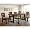 Iohomes Kopec Industrial Style Dining Table 6pc Set Walnut - HOMES: Inside + Out 1 Iohomes Kopec Industrial Style Dining Table 6pc Set Walnut - HOMES: Inside + Out -HOMES: Inside + Out GUEST 35e1435b fd18 4211 8559 2c1f26fdb17c
