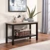 48" Alpinista Faux Marble Console Table Dark Walnut - HOMES: Inside + Out -HOMES: Inside + Out GUEST 362d24c2 e546 44ef a681 682e078b7db7