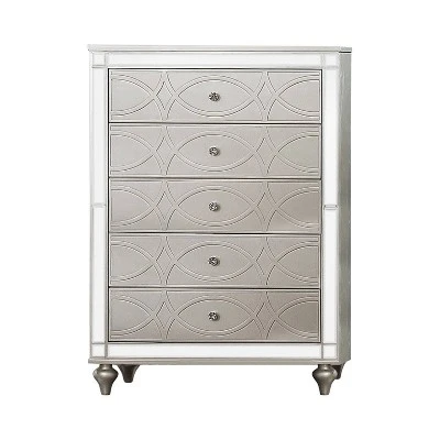 2pc La Mesa Bed And Chest Set Silver - HOMES: Inside + Out 4 2pc La Mesa Bed And Chest Set Silver - HOMES: Inside + Out - Image 2