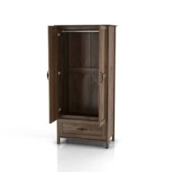 Nurembo 1 Drawer Wardrobe Closet Distressed Walnut - HOMES: Inside + Out -HOMES: Inside + Out GUEST 37113192 5b8f 44c0 8882 607b7ccd5949