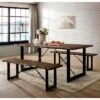 3pc Iohomes Kopec Industrial Style Dining Table Set Walnut - HOMES: Inside + Out 1 3pc Iohomes Kopec Industrial Style Dining Table Set Walnut - HOMES: Inside + Out -HOMES: Inside + Out GUEST 3751c6f9 85a5 4c09 8019 50f0db9e9cc6