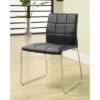 Set Of 2 Aneston Square Gridded Leatherette Side Chairs Black - HOMES: Inside + Out -HOMES: Inside + Out GUEST 38b76684 bf3d 4ad9 b7ed 7ee93de19949