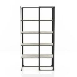 72.25" Havano 4 Shelf Open Industrial Bookcase Matte Black/Light Gray - HOMES: Inside + Out -HOMES: Inside + Out GUEST 38ee3349 b530 4876 851f 00b2a2752028