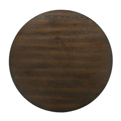 47" Piker Round Wood Dining Table Dark Walnut/Antique White - HOMES: Inside + Out 6 47" Piker Round Wood Dining Table Dark Walnut/Antique White - HOMES: Inside + Out - Image 4