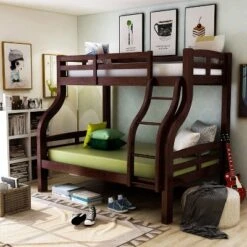 Twin/Full Lombardi Kids' Bunk Bed Dark Walnut - HOMES: Inside + Out