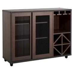 Carmelia Industrial Inspired Sliding Door Buffet - HOMES: Inside + Out -HOMES: Inside + Out GUEST 3a336022 f883 4f20 aa55 10cb69246cc0