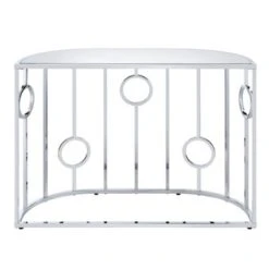 Oakmonte Mirrored Semi Circle Sofa Table Chrome - HOMES: Inside + Out -HOMES: Inside + Out GUEST 3a83dff0 8f81 48e2 85cd cdff33802e68