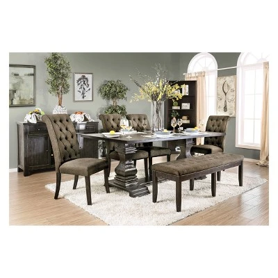 Iohomes Villa Rustic Dining Table Antique Black - HOMES: Inside + Out 5 Iohomes Villa Rustic Dining Table Antique Black - HOMES: Inside + Out - Image 3