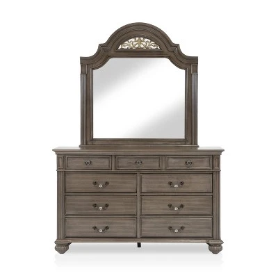 Pennings 9 Drawer Dresser With Mirror Gray - HOMES: Inside + Out 8 Pennings 9 Drawer Dresser With Mirror Gray - HOMES: Inside + Out - Image 6