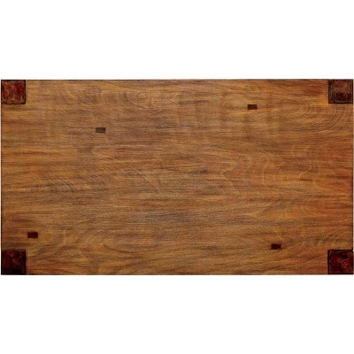 Arsenio Sturdy Wooden Dining Table Dark Oak - HOMES: Inside + Out 4 Arsenio Sturdy Wooden Dining Table Dark Oak - HOMES: Inside + Out - Image 2