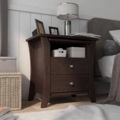 Banbridge 2 Drawer Nightstand With Open Shelf Espresso - HOMES: Inside + Out -HOMES: Inside + Out GUEST 3f4d1979 5696 4629 8074 9f3daf5eb996