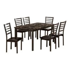 60" Larriston Faux Marble Top Dining Table Black - HOMES: Inside + Out -HOMES: Inside + Out GUEST 43fd3d80 557e 4251 9784 ef7ef590d694