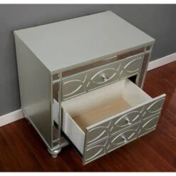 3pc Queen La Mesa Bed Nightstand And Dresser Set Silver - HOMES: Inside + Out -HOMES: Inside + Out GUEST 44b4e457 5e93 47ab 8db3 40fe9ef2876d