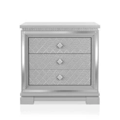 Tenaya 2 Drawer Nightstand With Hidden Drawer And USB Ports Silver - HOMES: Inside + Out -HOMES: Inside + Out GUEST 453e23e2 6236 45c5 8a32 f996730b3adf