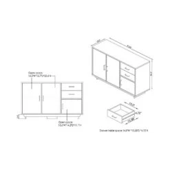 Iohomes Frakes Contemporary Buffet Table Natural Tone - HOMES: Inside + Out -HOMES: Inside + Out GUEST 457ec194 ca2a 4917 984e 9fe8dfef8b50