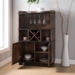 Lamage Wine Cabinet Buffet With Wine Rack - HOMES: Inside + Out -HOMES: Inside + Out GUEST 4829d53b 6c9a 44d3 88b6 c3c5b82b4635