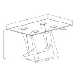 58" Darrah Modern Rectangle Glass Top Dining Table Black/Clear - HOMES: Inside + Out 17 58" Darrah Modern Rectangle Glass Top Dining Table Black/Clear - HOMES: Inside + Out -HOMES: Inside + Out GUEST 485b7e0e 7d32 48ea ad73 78b768980906