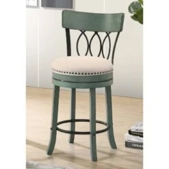 Set Of 2 24" Darlowe Swivel Counter Height Barstools - HOMES: Inside + Out