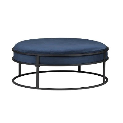 39.5" Greenbank Round Cushioned Ottoman - HOMES: Inside + Out 9 39.5" Greenbank Round Cushioned Ottoman - HOMES: Inside + Out - Image 7