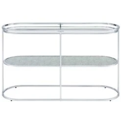 Javete Glam 1 Shelf Sofa Table Chrome - HOMES: Inside + Out -HOMES: Inside + Out GUEST 4ac383f7 8487 41d0 a93d 2982a167903e
