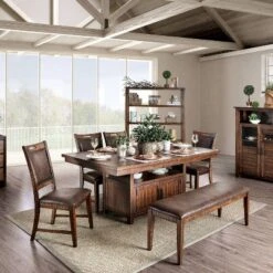 Set Of 2 Edinburgh Upholstered Dining Chairs Light Walnut - HOMES: Inside + Out