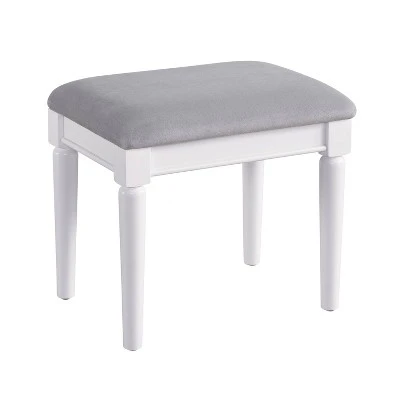 3pc Anza Multi Storage Vanity Set With Tri Fold Mirror And Stool White - HOMES: Inside + Out 4 3pc Anza Multi Storage Vanity Set With Tri Fold Mirror And Stool White - HOMES: Inside + Out - Image 2