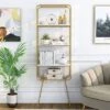 71" Jasper 5 Shelf Glam Bookcase Gold - HOMES: Inside + Out -HOMES: Inside + Out GUEST 4d2d877e 9a79 4dd4 937a fa3b724d8a27