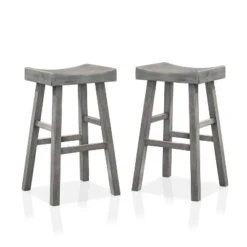 Set Of 2 29" Lille Seat Saddle Counter Height Barstools - HOMES: Inside + Out -HOMES: Inside + Out GUEST 4ee82c4d d7de 423f a876 63ba55f2b44f
