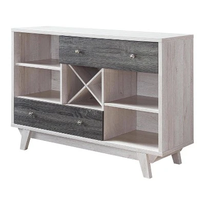 Abrama 2 Drawer Buffet White Oak/Distressed Gray - HOMES: Inside + Out 4 Abrama 2 Drawer Buffet White Oak/Distressed Gray - HOMES: Inside + Out - Image 2