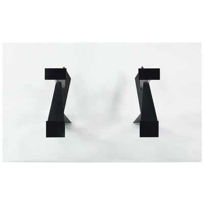 58" Darrah Modern Rectangle Glass Top Dining Table Black/Clear - HOMES: Inside + Out 8 58" Darrah Modern Rectangle Glass Top Dining Table Black/Clear - HOMES: Inside + Out - Image 6