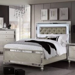 2pc Queen La Mesa Bedroom Set With Nightstand Silver - HOMES: Inside + Out -HOMES: Inside + Out GUEST 4ff1a668 9fe5 4118 8dd1 8b44371533cf