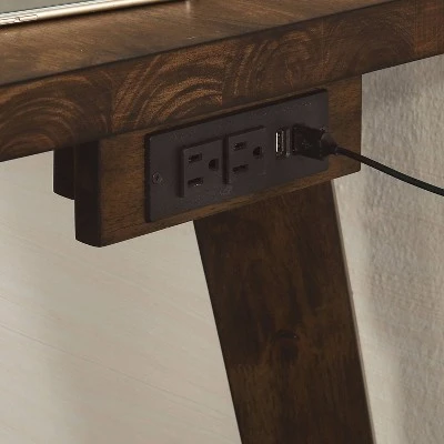 Ballivor Counter Height Dining Table Sets With USB Plug Dark Walnut - HOMES: Inside + Out 8 Ballivor Counter Height Dining Table Sets With USB Plug Dark Walnut - HOMES: Inside + Out - Image 6