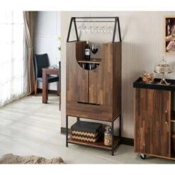 Meluse Multi Storage Wine Cabinet Light Hickory - HOMES: Inside + Out -HOMES: Inside + Out GUEST 50e3a919 d1eb 4a14 8509 1811d8136d7a