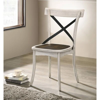 5pc Piker Round Dining Set Dark Walnut/Antique White - HOMES: Inside + Out 9 5pc Piker Round Dining Set Dark Walnut/Antique White - HOMES: Inside + Out - Image 7