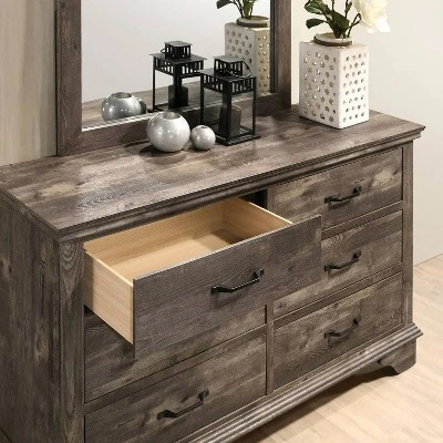 Jacobia 6 Drawer Dresser Gray - HOMES: Inside + Out 4 Jacobia 6 Drawer Dresser Gray - HOMES: Inside + Out - Image 2