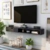 Roundhouse 1 Drawer Floating Console Fits Tv's Up To 65" - HOMES: Inside + Out -HOMES: Inside + Out GUEST 52171ffe ed15 4920 9603 87004a875656