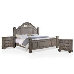 3pc Pennings Traditional Bed Set With 2 Nightstands Gray - HOMES: Inside + Out -HOMES: Inside + Out GUEST 523f4974 e2b4 4ac8 b2d2 d74d6865ad86