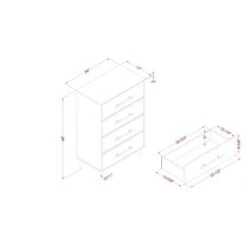 Esigne Mid-Century 4 Drawer Chest Light Oak - HOMES: Inside + Out -HOMES: Inside + Out GUEST 53a18ca1 b8d5 4f30 a6df 89f1dbf4c95d