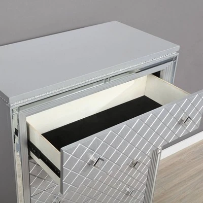 Tenaya 5 Drawer Chest Silver - HOMES: Inside + Out 4 Tenaya 5 Drawer Chest Silver - HOMES: Inside + Out - Image 2