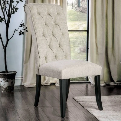 7pc Mount Rose Rustic Dining Table Set Brushed Black/Beige - HOMES: Inside + Out 4 7pc Mount Rose Rustic Dining Table Set Brushed Black/Beige - HOMES: Inside + Out - Image 2