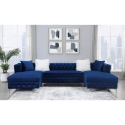 Elmhurst U Shaped Glam Tufted Sectional - HOMES: Inside + Out