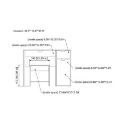 Lena 3 Drawer Vanity Set Dark Walnut - HOMES: Inside + Out 7 Lena 3 Drawer Vanity Set Dark Walnut - HOMES: Inside + Out -HOMES: Inside + Out GUEST 5ae306ac e10b 4c62 8928 b6e17012af03
