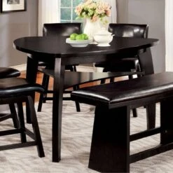 Bronswood Triangular Open Shelf Counter Dining Table Black - HOMES: Inside + Out