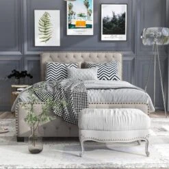 Phebe Button Tufted Upholstered Bed - HOMES: Inside + Out -HOMES: Inside + Out GUEST 5daa06f4 f6bc 42d2 baa7 1aabde9e7c22