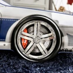 Twin Quessa Police Car Bed With Led Headlight Chair Black/White - HOMES: Inside + Out -HOMES: Inside + Out GUEST 604f8429 bc1f 429f 90dc ecaedd85a268