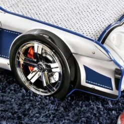 Twin Quessa Police Car Bed With Led Headlight Chair Black/White - HOMES: Inside + Out -HOMES: Inside + Out GUEST 622f8513 61ea 4602 a2fb 97378f3db783