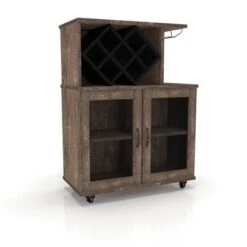Morse Farmhouse Mobile Wine Cabinet Reclaimed Oak - HOMES: Inside + Out -HOMES: Inside + Out GUEST 62ac8fcf 9a47 4017 8c32 509ddd8c4863